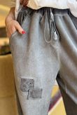 Anine Soft Touch Patch Jogger Washed Grey